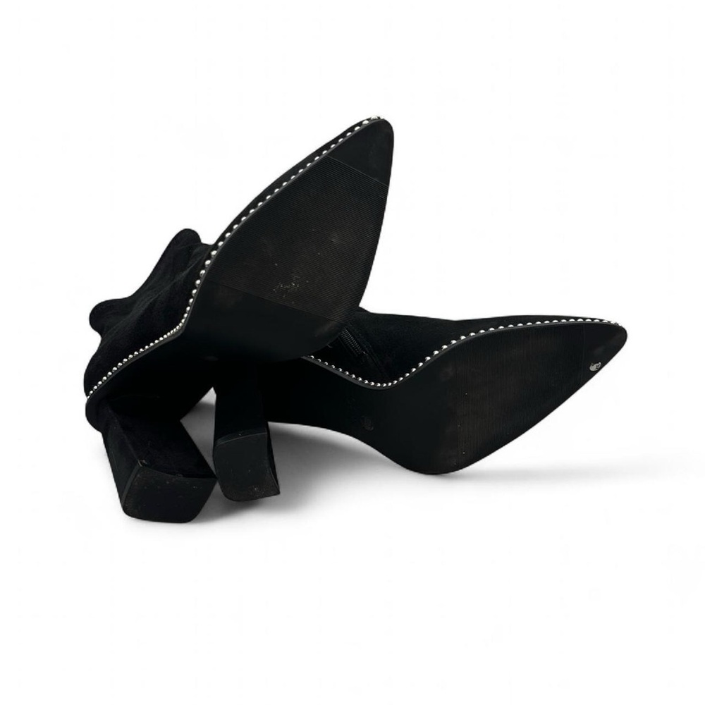 Bar III Black Stud-Trim Pointed Toe Ankle Booties